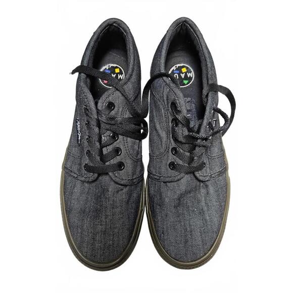 Maui and Sons Men's Gray/Black Canvas Surf Sneaker Shoes Size 9.5 - Picture 6 of 6